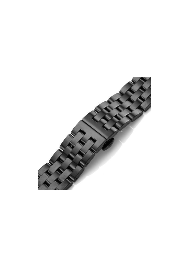 Metal Stainless Steel Strap 22mm Strap For Smart Watch Amazfit Bip 5 Unity Band Bracelet - Black - Image 3