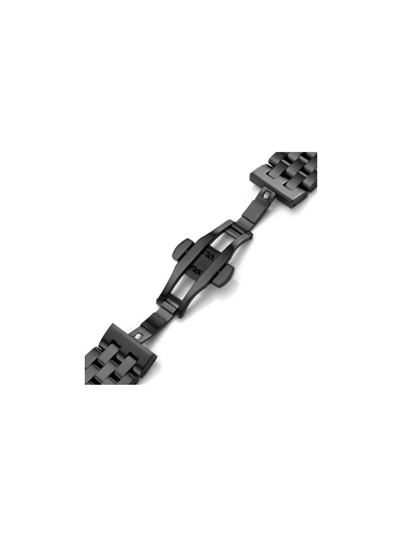 Metal Stainless Steel Strap 22mm Strap For Smart Watch Amazfit Bip 5 Unity Band Bracelet - Black - Image 2