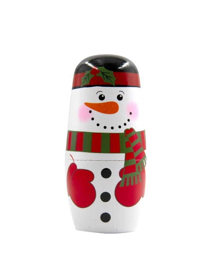 Russian Nesting Dolls Large Snowman 5 Layers Wooden Toy - Image 5