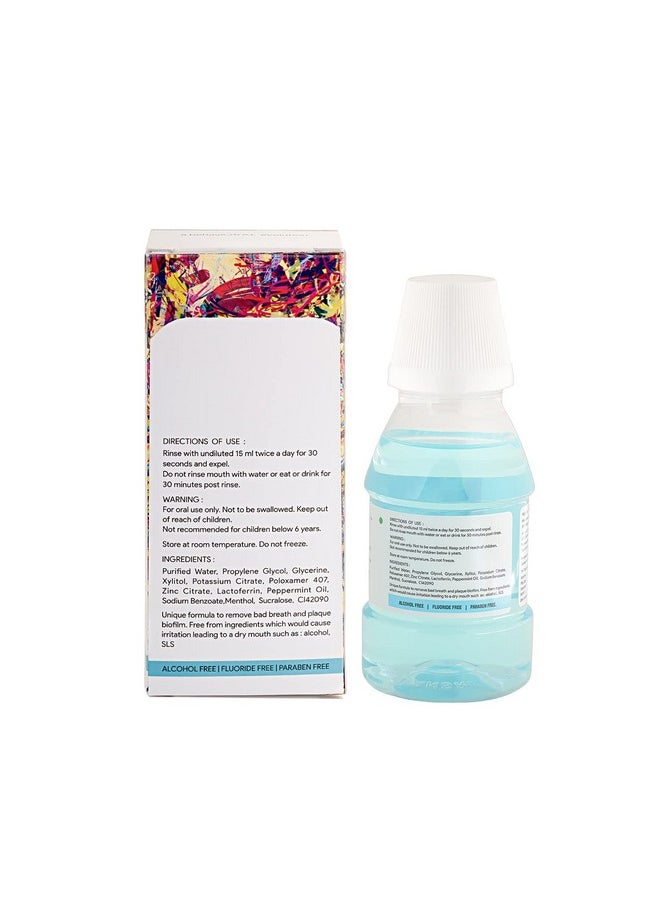 DENTE91 - Cool Mint Mouthwash| Pack Of 1 | Sugar-Free, Alcohol-Free, No Burning Sensation | Kills 99.0% Germs & Prevents Bad Breath | Antibacterial & Antifungal | 150Ml - Image 1