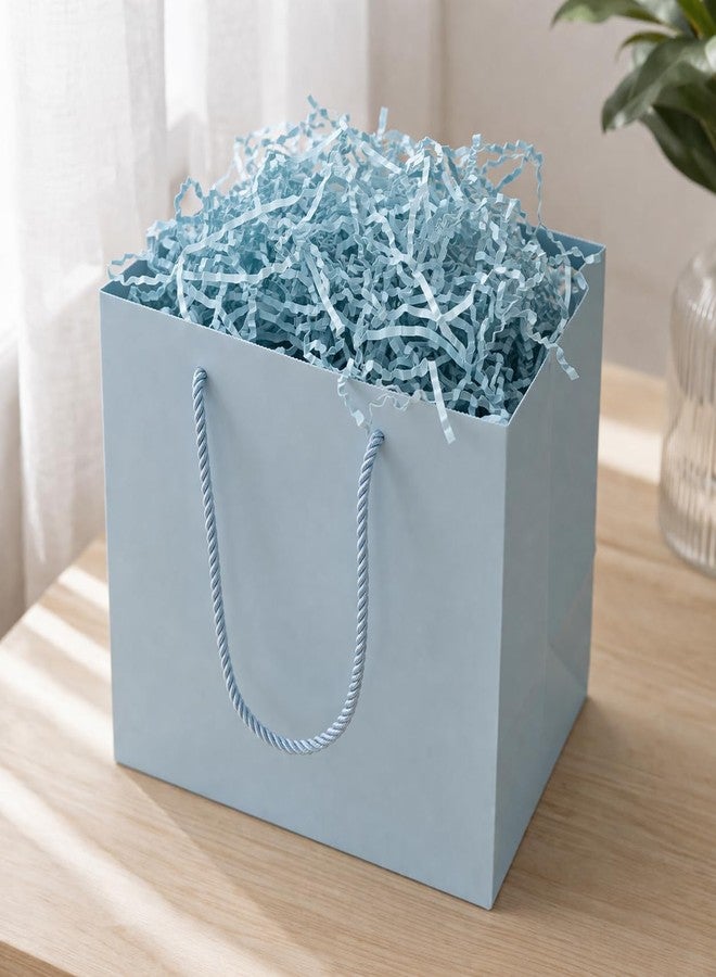Doilomand 2 LB Light Blue Crinkle Cut Paper Shred Filler, Decorative Packing Paper for Gift Boxes, Basket Filling, Shipping Protection & Party Packaging Supplies - Image 4