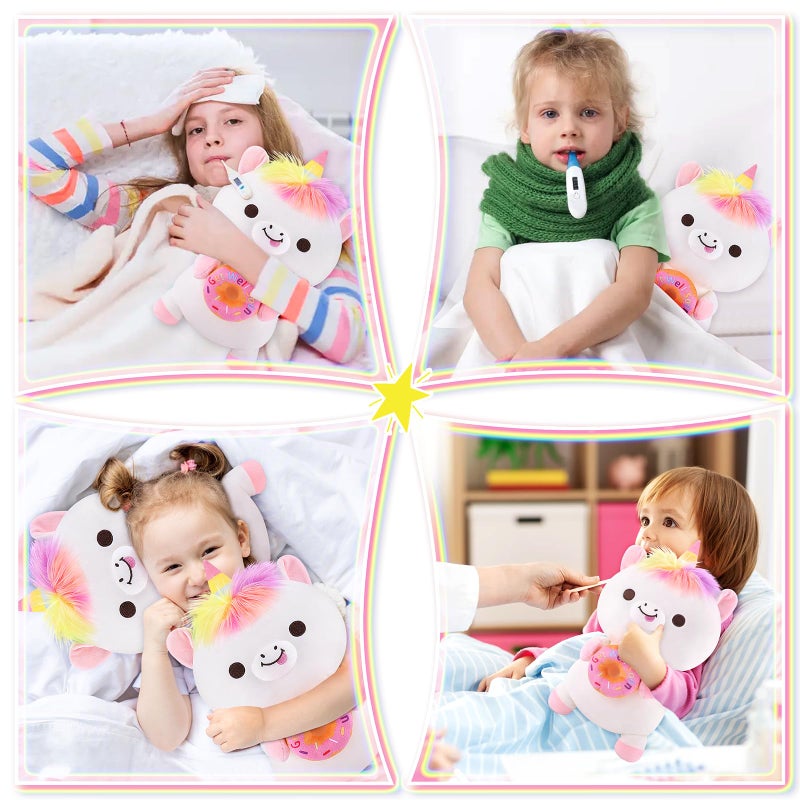 Achwishap Get Well Soon Unicorn Plush Stuffed Animal Soft Get Well Soon Gifts For Kids Girls Adults-14  Kawaii Unicorn Plush Toy Pillow Cute Plushies Doughnut Decoration Feel Better Gifts - Image 3