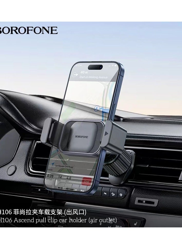 BOROFONE Ascend Pull Clip Air Vent Car Mount Mobile Phone Holder Air Outlet BH106 - Image 4