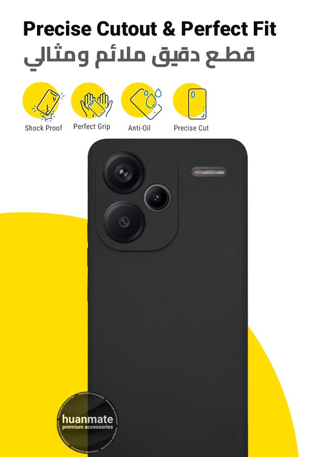 هووانميت حافظة لهاتف شاومي ريدمي نوت 13 برو بلس أخضر - سيليكون تي بي يو ممتاز 2.0 مم، حماية معززة للكاميرا مع درع العدسة، غطاء مقاوم للصدمات ومقاوم للماء لهاتف شاومي ريدمي نوت 13 برو بلس - Image 2