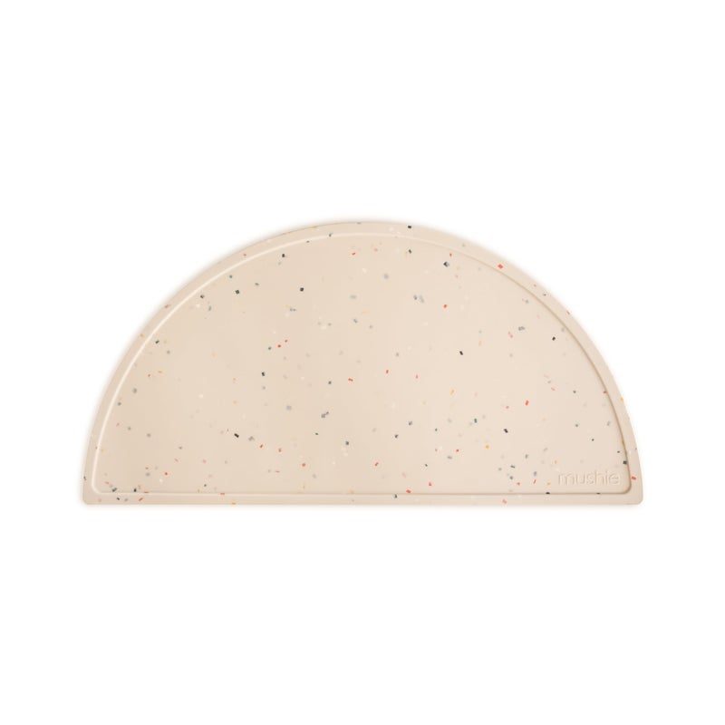 mushie Silicone Placemat for Kids | BPA-Free Non-Slip Design (Vanilla Confetti) - Image 1