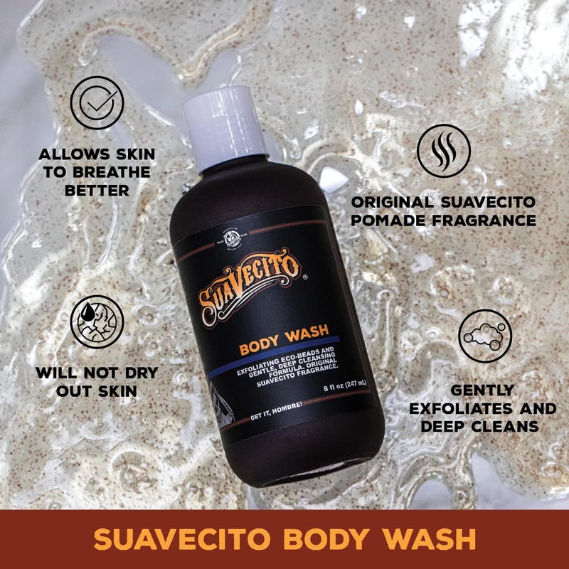 Suavecito Men's Body Wash 8 oz. Exfoliating Deep Cleaning Showering Original Fragrance - Image 4