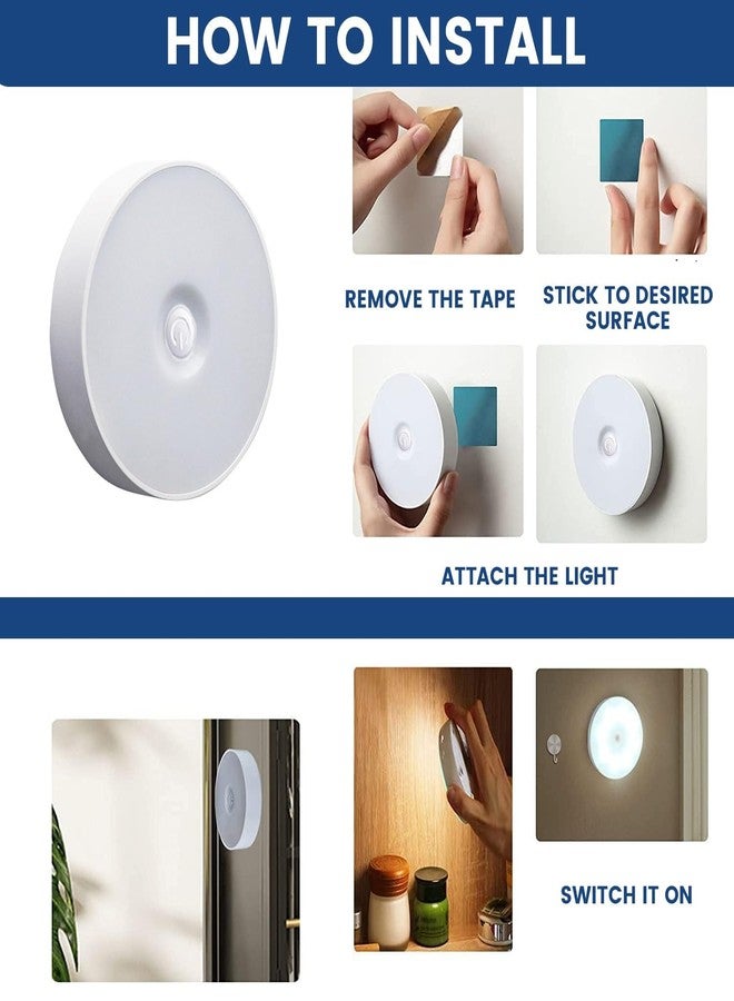 DHRUVPRO USB Rechargeable LED Lamp Light for perfect for cars, indoor stairs, wardrobes, kitchen (Warm White or White) with Dimming Switch & Magnetic Base - Image 3