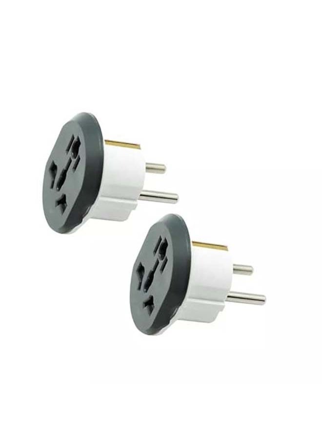 Generic - 5 Pieces Electrical Socket Adapter US Australia UK to EU Germany Electrical Socket Travel Conversion EU Plug  Universal to EU Plug Adapter - Image 1