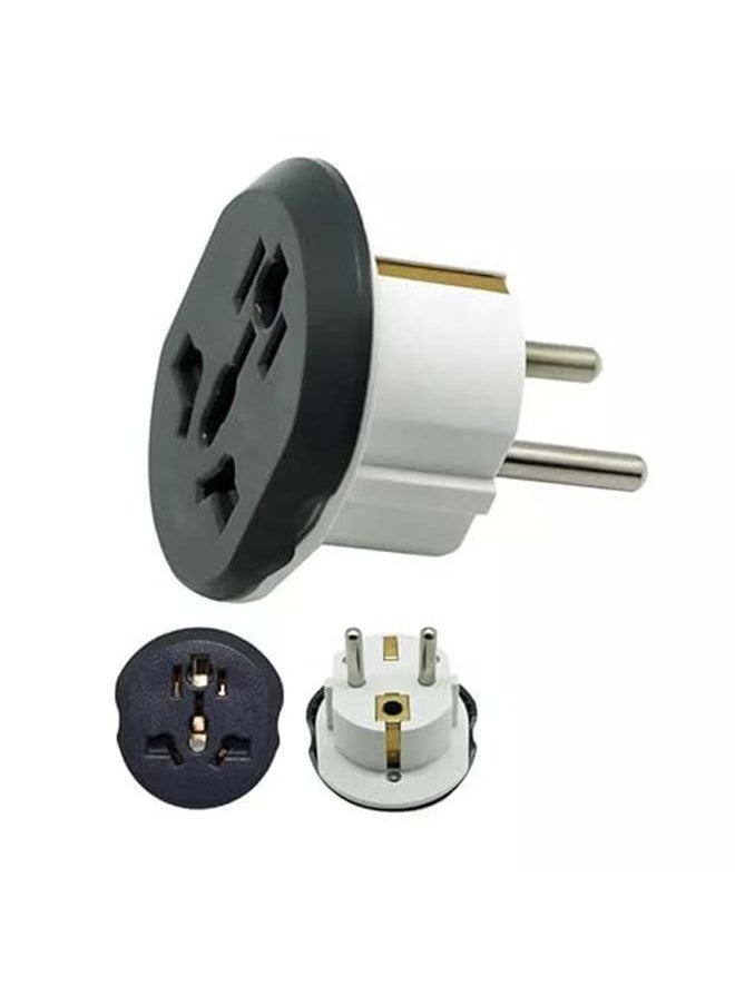 Generic - 5 Pieces Electrical Socket Adapter US Australia UK to EU Germany Electrical Socket Travel Conversion EU Plug  Universal to EU Plug Adapter - Image 1