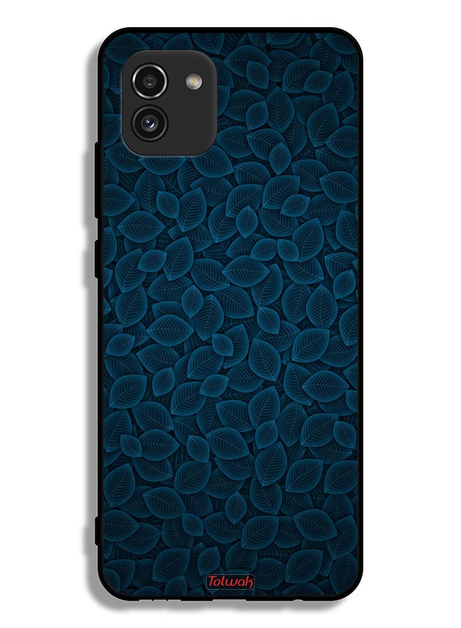 Tolwak Samsung Galaxy A03 Protective Case Cover Digital Art Leaves Pattern - Image 1
