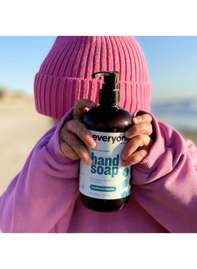 Everyone Liquid Hand Soap, 12.75 Ounce (Pack of 3), Pacific Eucalyptus, Plant-Based Cleanser with Pure Essential Oils