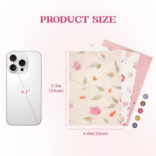 Dizdkizd Pink Scrapbook Paper and Textured Mesh Fabric Pack for Greeting Cards, Photo Albums, Baby Shower Decor, Artwork, 4.0 x 5.5 Inches - Image 5