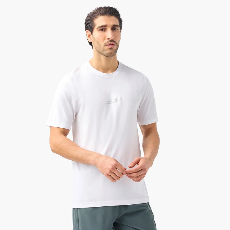 ADOT by Splash Typographic Detail Crew Neck T-shirt with Short Sleeves