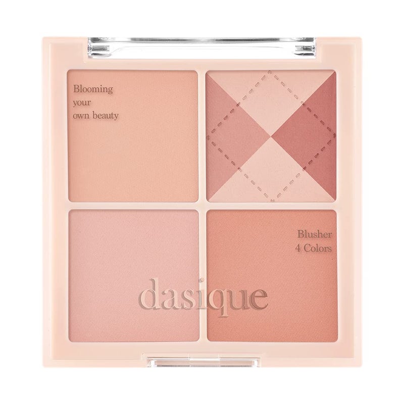 Dasique Blending Mood Cheek #04 Beige Knit l Vegan, Cruelty-Free l 4 Blendable Shades in Lightweight, Long-lasting, Smooth Powder - Image 1