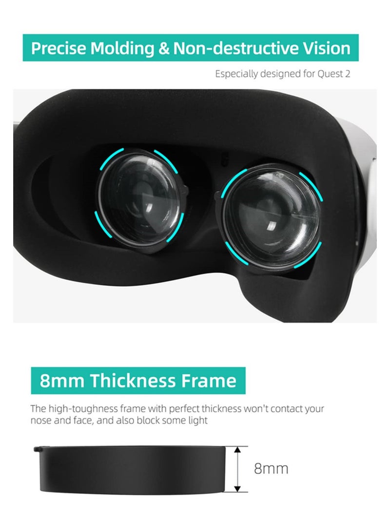 For Oculus Quest 2 VR Myopia Eyeglass Lens 300 Degree Aspheric Resin Lens For Quest 2 VR Glasses Devices Accessories  - Image 5