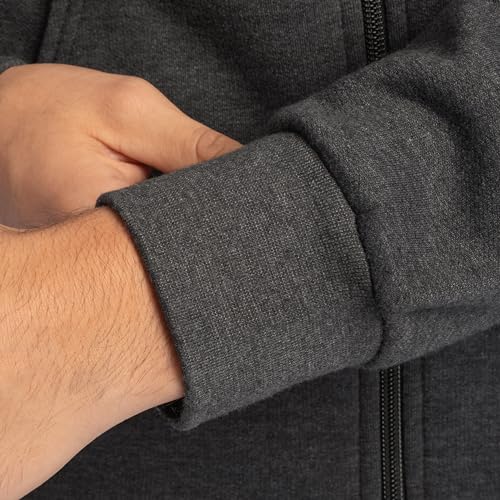 Fruit of the Loom Eversoft Fleece Hoodies, Pullover, Moisture Wicking & Breathable, Sizes S-4x, Black Heather Full Zip, Large - Image 4