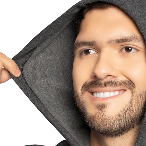 Fruit of the Loom Eversoft Fleece Hoodies, Pullover, Moisture Wicking & Breathable, Sizes S-4x, Black Heather Full Zip, Large - Image 5