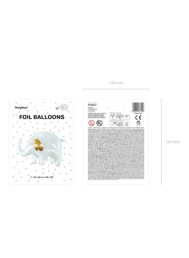 PartyDeco Foil Balloon Elephant, 83x58 cm, mix - Image 5