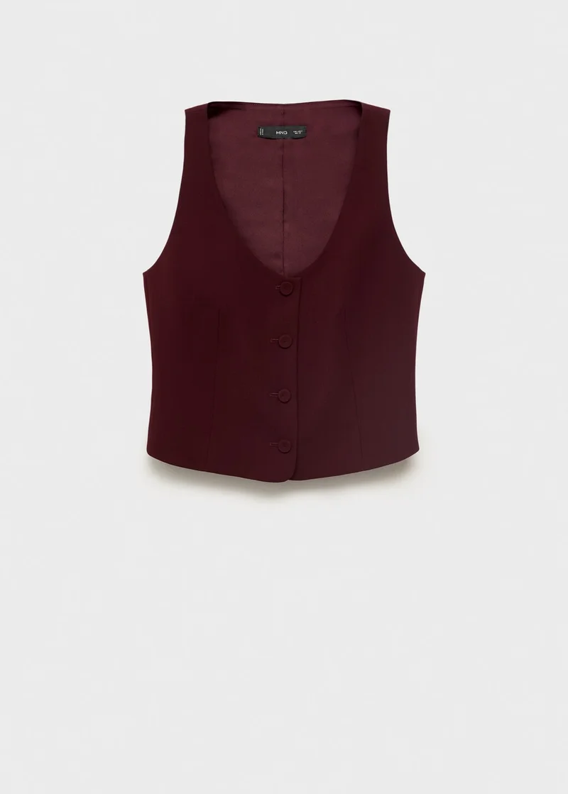 Mango  Suit waistcoat with buttons for Women | Best Price UAE