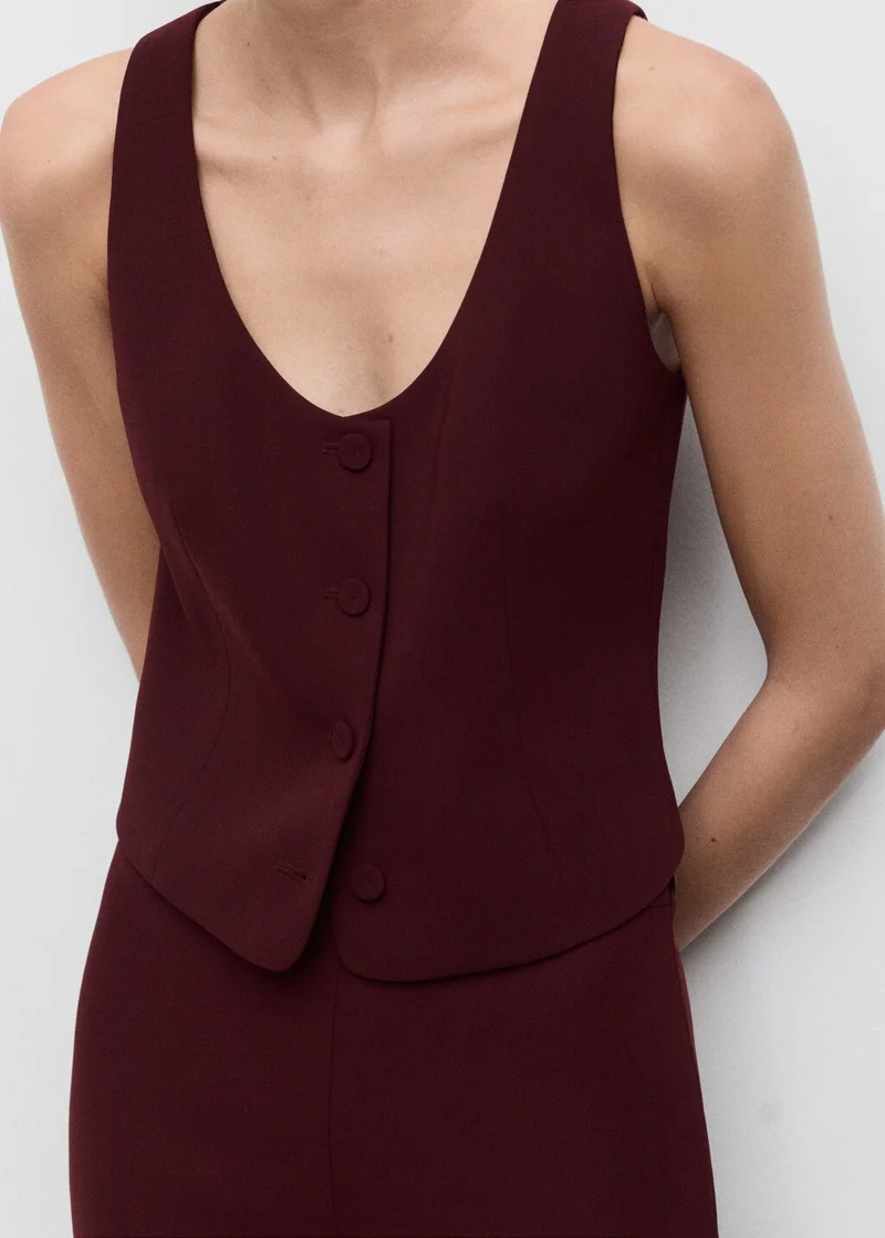Mango  Suit waistcoat with buttons for Women | Best Price UAE