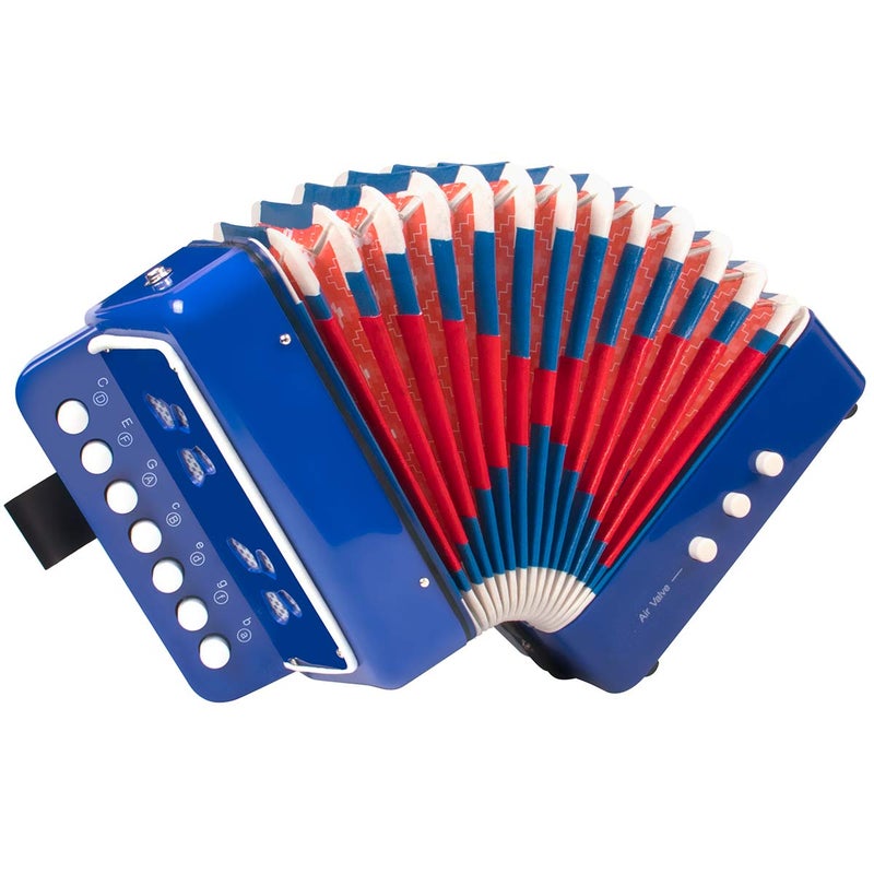 Horse Kids Accordion, 10 Keys Button Control Kid Accordions Musical Instruments for Child Children Toddlers Beginners Accordian Lightweight 7 key 3 Bass Mini AcordeÃ³n Toy Acordeones Para MiÃ±os Blue - Image 1