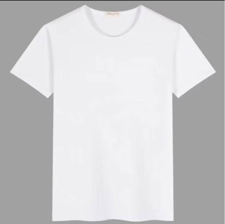 Short-sleeved T-shirt Mens Summer 2023 New Arrival All-match Clothes Boys Ice Silk Half-sleeved Top Summer T-shirt Mens Clothing pure white 