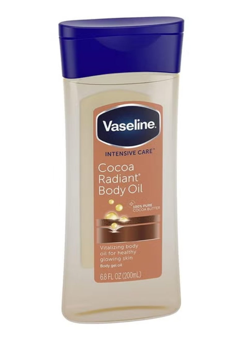 Vaseline Intensive Care Cocoa Radiant Body Oil with 100% Pure Cocoa Butter for Deep Nourishment - 200ml - Image 1