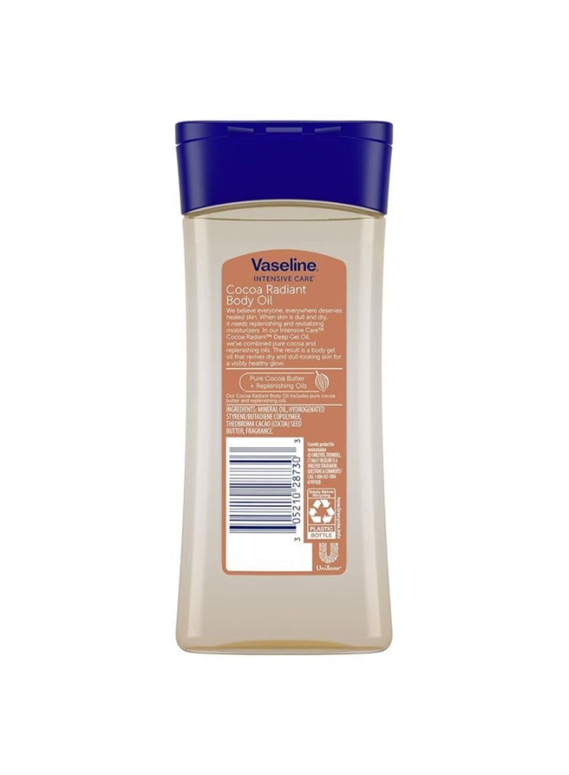 Vaseline Intensive Care Cocoa Radiant Body Oil with 100% Pure Cocoa Butter for Deep Nourishment - 200ml - Image 2