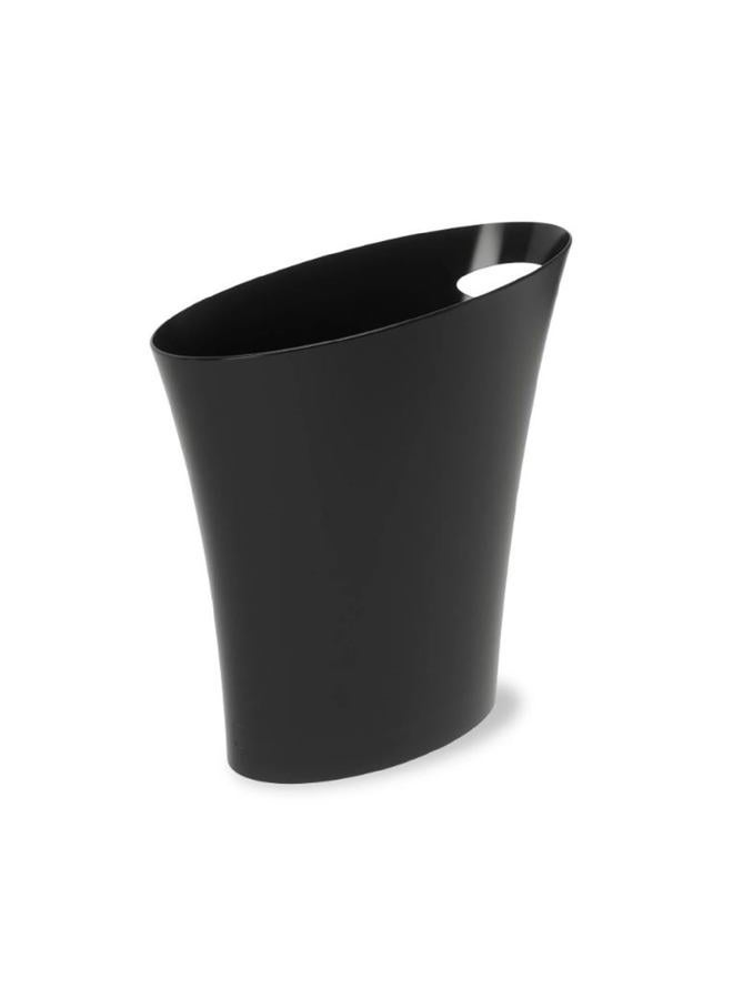 UMBRA Skinny Waste Bin – Sleek, Stylish and Small Bathroom Trash Bin Wastebasket for Narrow Spaces at Home or Office, 7.5L Capacity, Black - Image 1