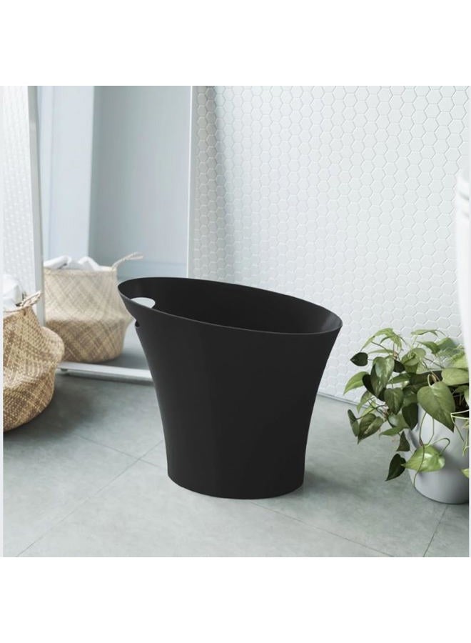 UMBRA Skinny Waste Bin – Sleek, Stylish and Small Bathroom Trash Bin Wastebasket for Narrow Spaces at Home or Office, 7.5L Capacity, Black - Image 2