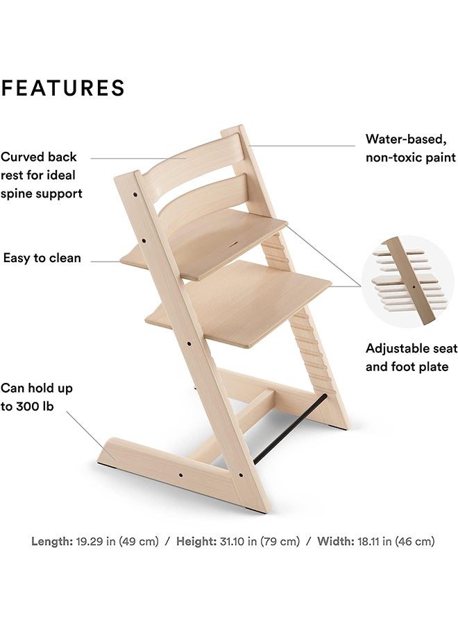 STOKKE Tripp Trapp Chair Adjustable, Convertible Baby High Chair For Toddlers , Children And Adults Convenient, Comfortable And Ergonomic Classic Design Natural  - Image 4