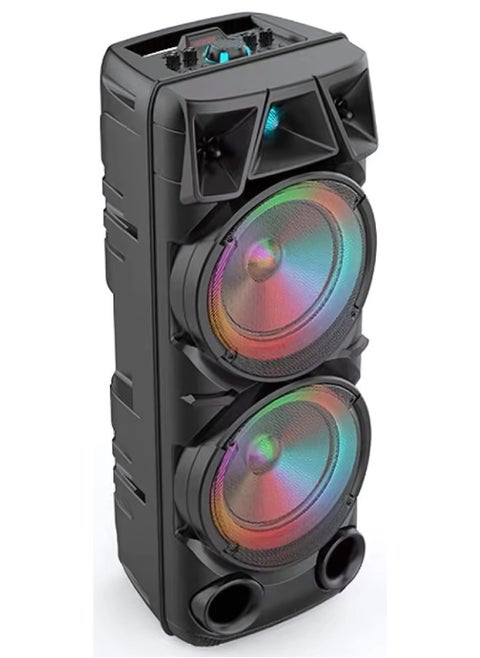 ZQS8210 مكبر صوت لاسلكي بالوان قوس قزح متغيرة ومدخلات متعددة وميكروفون