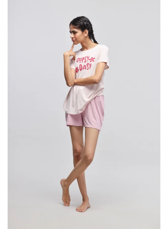 NeceSera Deep Pink Shorts with Side Slits
