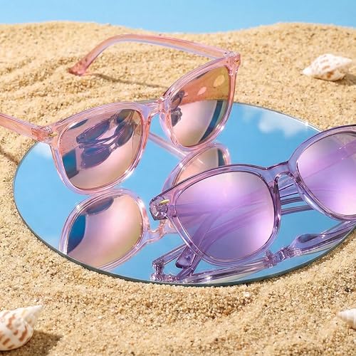 SIPHEW Mirrored Polarized Sunglasses for Women - Designer Oversized Square Beach Eyewear w UV400 Protection - Image 4