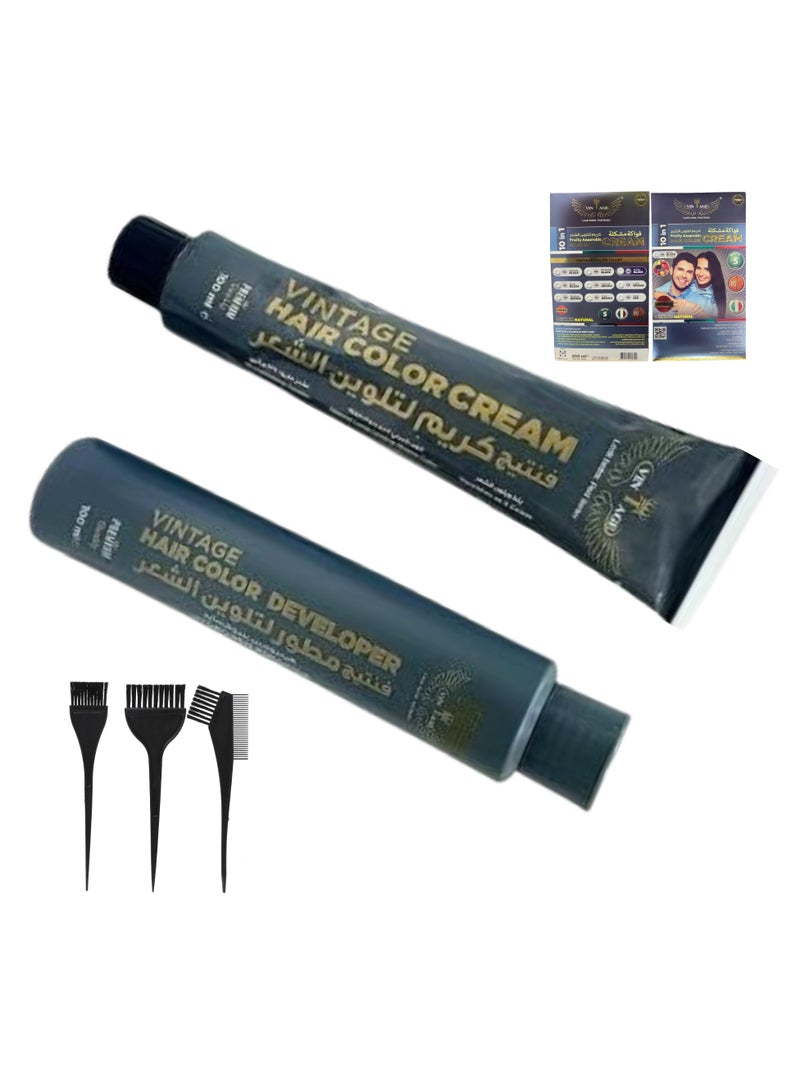 فينتاج كريم شعر فينتاج آبل أنيروبك – صبغة شعر عضوية 100% وكريم تلوين طبيعي، 200 مل (10 في 1)، متوفر بثلاث درجات وروائح فريدة. عبوة من 5 قطع - Image 5
