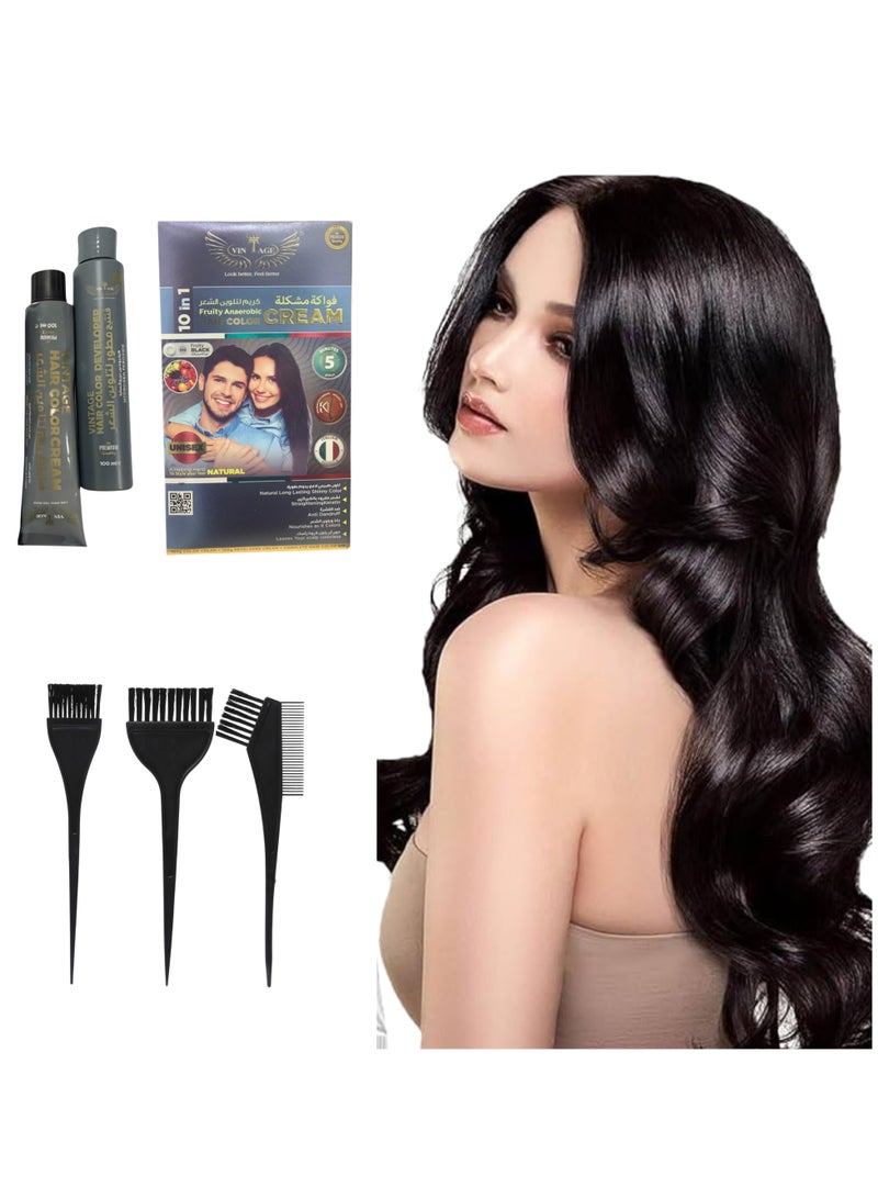 فينتاج كريم شعر فينتاج آبل أنيروبك – صبغة شعر عضوية 100% وكريم تلوين طبيعي، 200 مل (10 في 1)، متوفر بثلاث درجات وروائح فريدة. عبوة من 5 قطع - Image 2