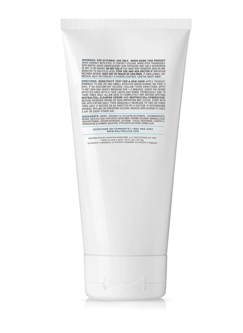 Neutralyze Maximum Strength Acne Face Wash With 2% Salicylic Acid & 2% Mandelic Acid, Medical Grade AHA + BHA Facial Cleanser for Acne Prone Skin (90+ Day)  - Image 2