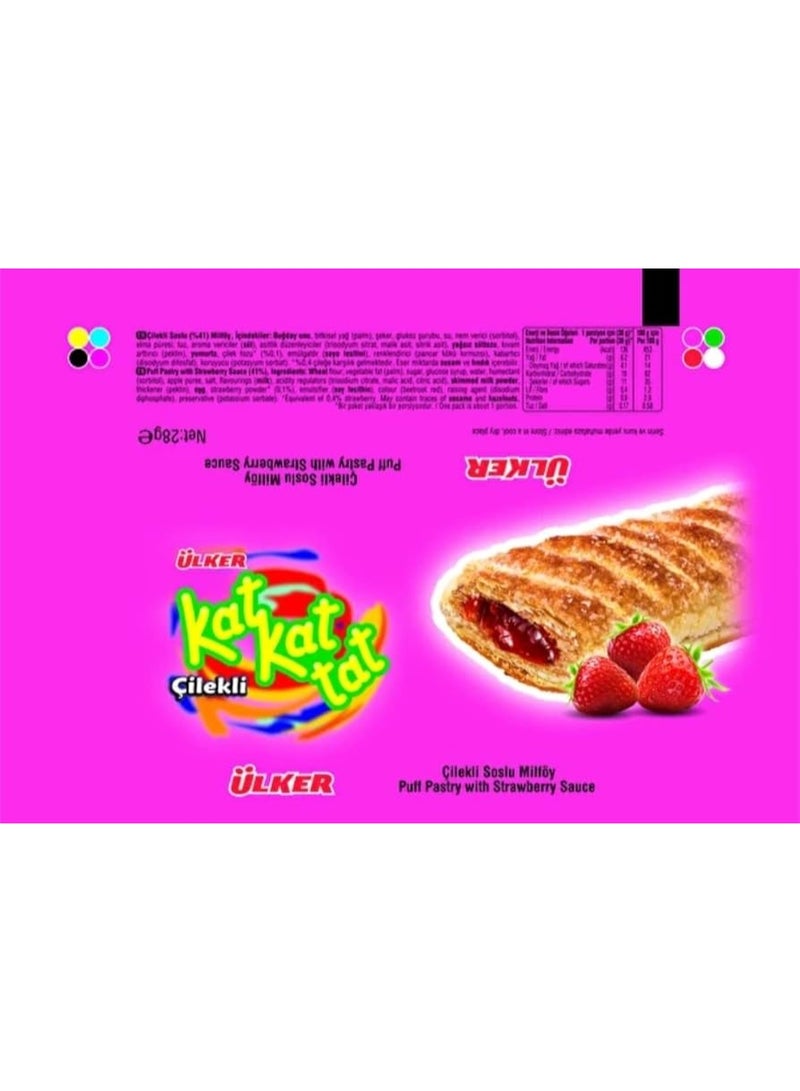 Ulker Ülker Kat Kat Strawberry Wafer – Crispy Wafer Fingers Filled with Strawberry Cream | Pack of 3 - Image 2