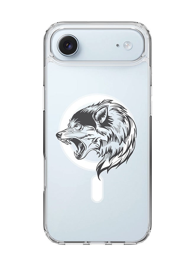 Stylizedd Classic Clear MagSafe Case for iPhone 17 Air , Hybrid Soft Case Flexible Edges Anti Drop TPU PC Gel Thin Transparent Cover [ Designed for iPhone 17 Air ] - Bear Growl