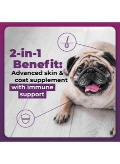 VetriScience Laboratories Allergy Plus Immune Support Supplement For Dogs, Duck Flavor, 75 Chews  Probiotic Allergy Relief For Dogs With Itchy Skin, Paw Licking, Watery Eyes, Sneezing And Gi Support  - Image 2