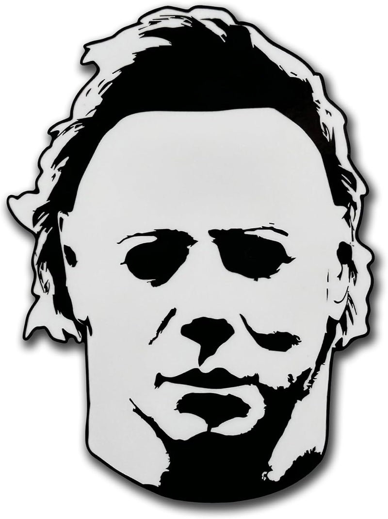 Elektroplate ملصق سيارة قناع مايكل مايرز القاتل لعيد الهالوين - Image 1