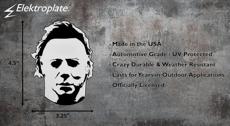 Elektroplate ملصق سيارة قناع مايكل مايرز القاتل لعيد الهالوين - Image 4