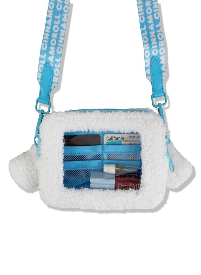 سونيكس محفظة هاتف قطيفة من سونيكس وسانريو - حقيبة كروسبودي بشخصية سينامورول، حقيبة هاتف فروية، محفظة هاتف ذكية متعددة الاستخدامات - سينامورول - Image 2