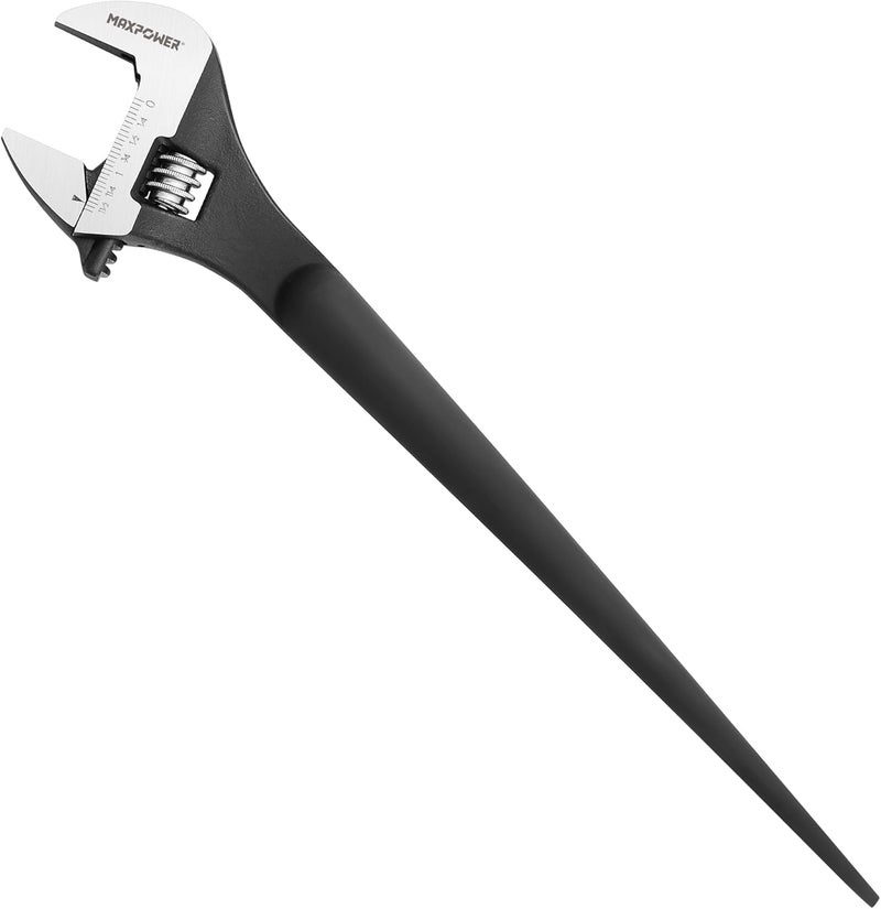 Max Power 16 inch Spud Wrench, Max Jaw Opening 1-9/16 inch - Image 1