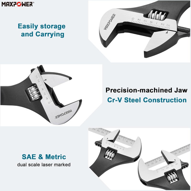 Max Power 16 inch Spud Wrench, Max Jaw Opening 1-9/16 inch - Image 5