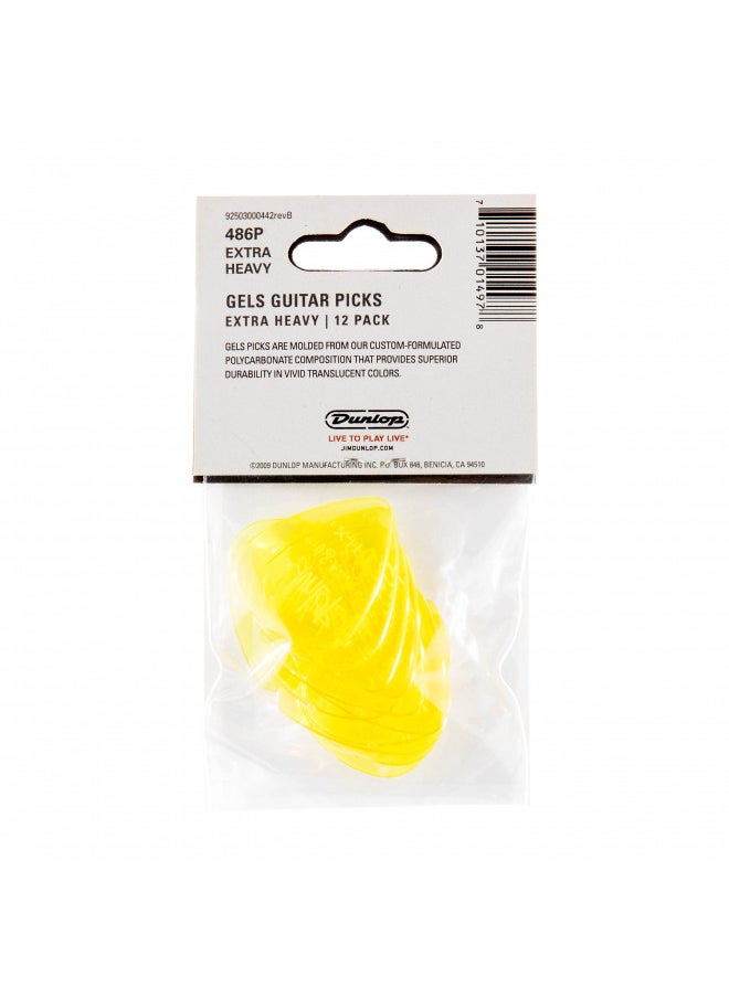 JIM DUNLOP JIM DUNLOP 486PXH Gels,Yellow, 12/Player's Pack  - Image 5