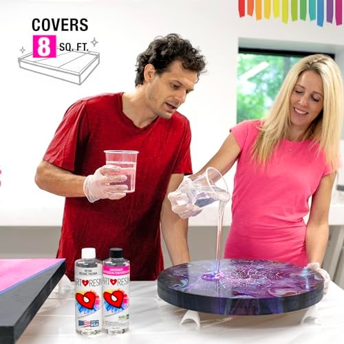 ArtResin Epoxy Resin – High-Gloss Clear Coat for Artwork - 32 oz (16 oz resin + 16 oz hardener) (946 ml) - Image 3