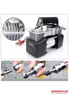 RoadPower Portable Double Cylinder Air Compressor Tire Inflator 12V Compact Air Pump For Car Tires 150 PSI Heavy Duty Metal Tire Pump For SUV Off Road Trailer Truck Bike  - Image 3