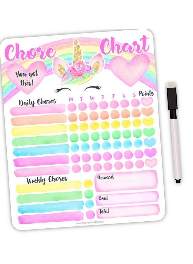 POP parties - Unicorn Chore Chart Magnetic Chore Chart Kids Responsibility Chart Good Behavior Chart Reward Chart For Kids - Image 1