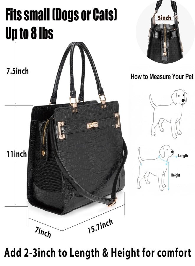 Minsong Fashion Pet Carrier Dog Cat Carrier Purse Soft-Sided Leather Handbag Pet Tote Bag for Small Dogs Puppy and Cat TSA Airline Approved - Image 2